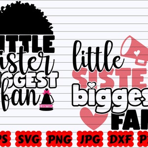 Kleine Schwester größter Fan SVG | Kleine Schwester SVG | Größter Fan SVG | Schwester SVG | Fan geschnitten Datei | Schwester Fan SVG | Cheer Zitat SVG | Spruch,Svg