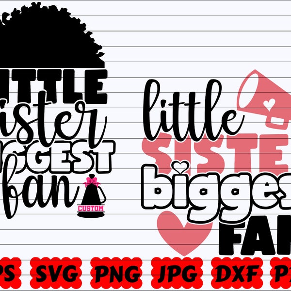 Little Sister Biggest Fan SVG | Petite sœur SVG | Le plus grand fan SVG | Soeur Svg | Fan Svg | Soeur Fan Svg | Cheer Citation Svg | Dire Svg