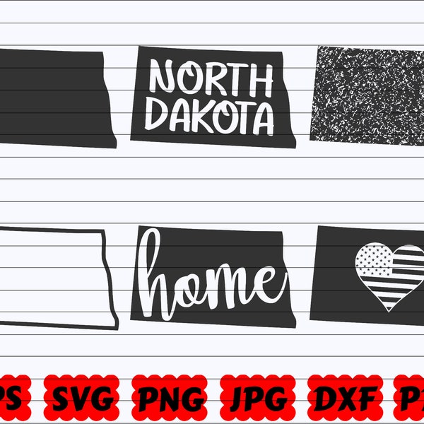 North Dakota State SVG | North Dakota SVG | North Dakota Svg File | North Dakota Cut File | North Dakota Silhouette | North Dakota Clipart