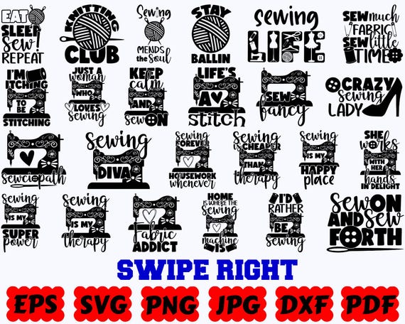 Sewing SVG | Knitting SVG | Crafty Girl SVG | Crafting Svg | Cut Files for Cricut & Silhouette | Svg Eps Dxf Png Jpg Pdf | Commercial Use