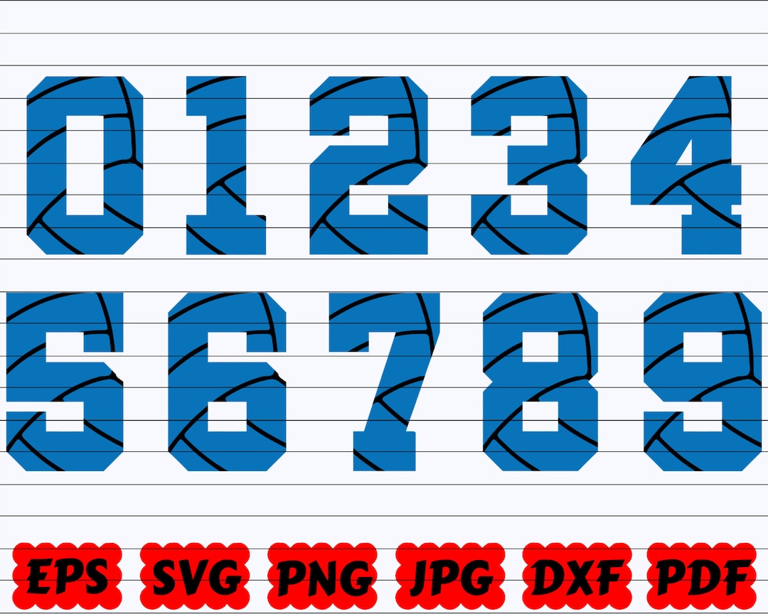 Volleyball Numbers SVG Numbers SVG Sport Numbers SVG Volleyball Numbers