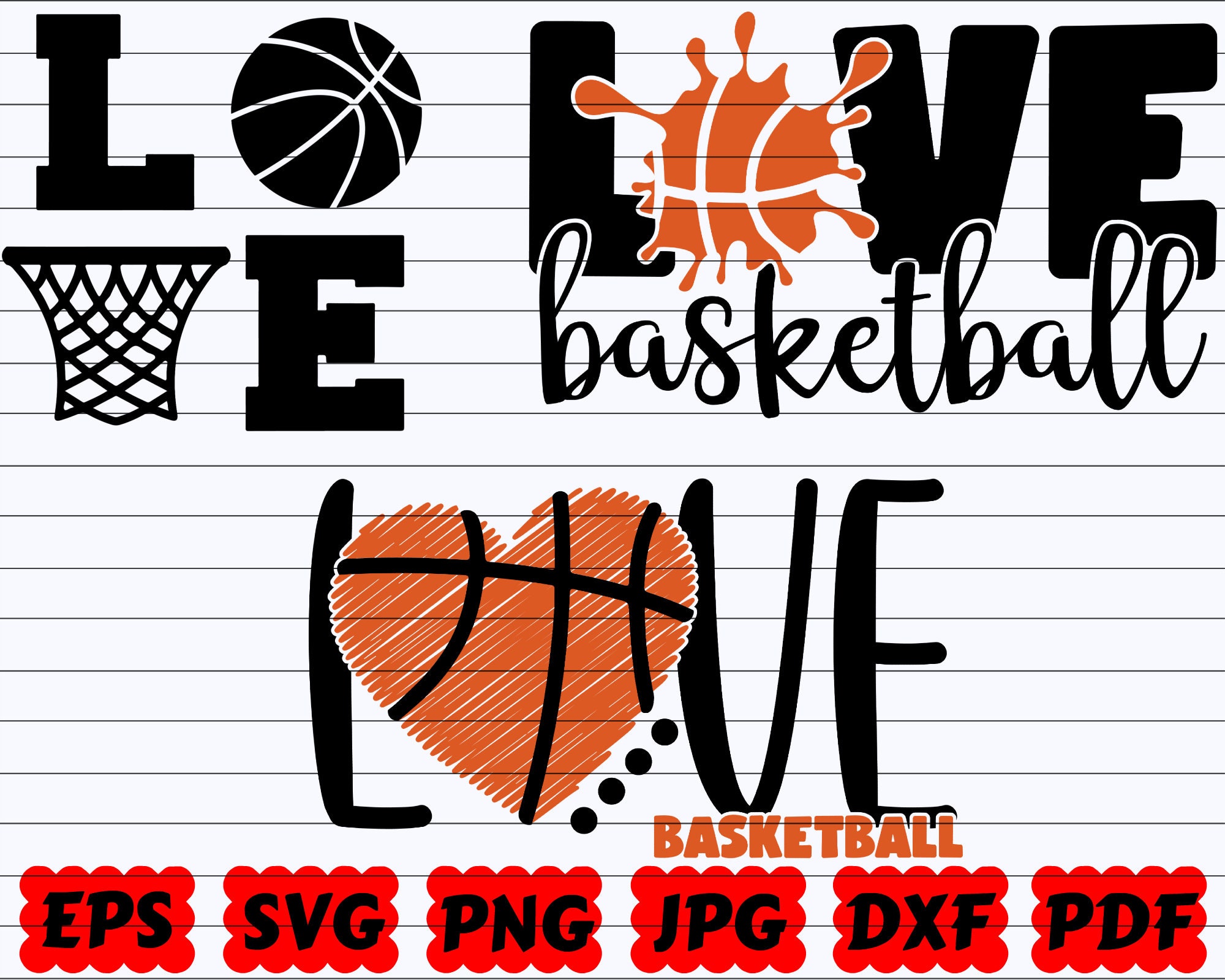 Love Basketball SVG Basketball Lover SVG Basketball Love Etsy