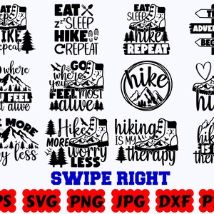 Hiking SVG | Adventure SVG | Nature SVG | Mountains Svg | Travel | Cut Files for Cricut & Silhouette | Svg Eps Dxf Png Jpg | Commercial Use image 2