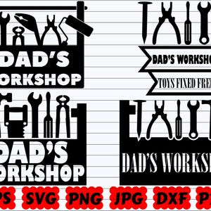 Dads Workshop SVG | Dad SVG | Workshop SVG | Father Svg | Father&#39;s Day Svg | Daddy Svg | Papa Svg | Best Dad Svg | Grandpa Svg | Tools Svg
