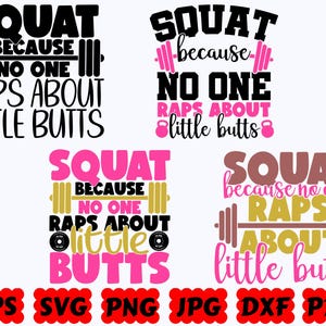 Agache-se porque ninguém faz rap sobre bundinhas pequenas SVG | SVG de academia | SVG de treino | SVG de fitness | Arquivos de corte para Cricut e Silhouette | SVG EPS DXF PNG