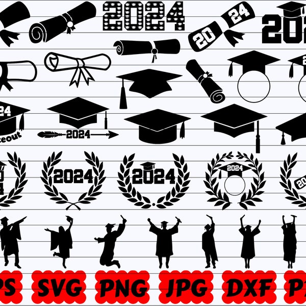 Silueta de posgrado / Archivo de corte de graduación / Diseño de graduación SVG / Silueta de graduación / Fiesta escolar SVG / Archivo de corte de posgrado / Estudiante SVG