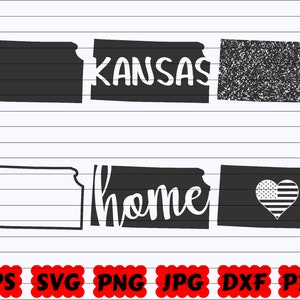 Kansas State SVG | Kansas SVG | Kansas Svg File | Kansas Cut File | Kansas Silhouette | Kansas Clipart | US State Svg | United States Svg