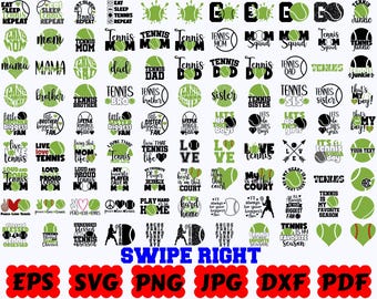 Tennis SVG | Tennis Mom SVG | Sport SVG | Cut Files for Cricut & Silhouette | Quote | Saying | Svg Eps Dxf Png Jpg Pdf | Commercial Use
