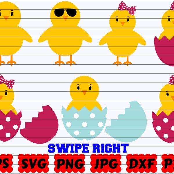 Easter Chicks SVG | Cute Easter Chick SVG | Chick SVG | Cute Chick Svg | Baby Chicken Svg | Chick Cut File | Chick Clipart| Chick Silhouette