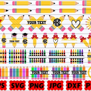 Pencil SVG | Crayon SVG | School Pencil SVG | Pencil Cut File | Pencil Clipart | Pencil Design Svg | Pencil Monogram | Pencil Name Svg | Png