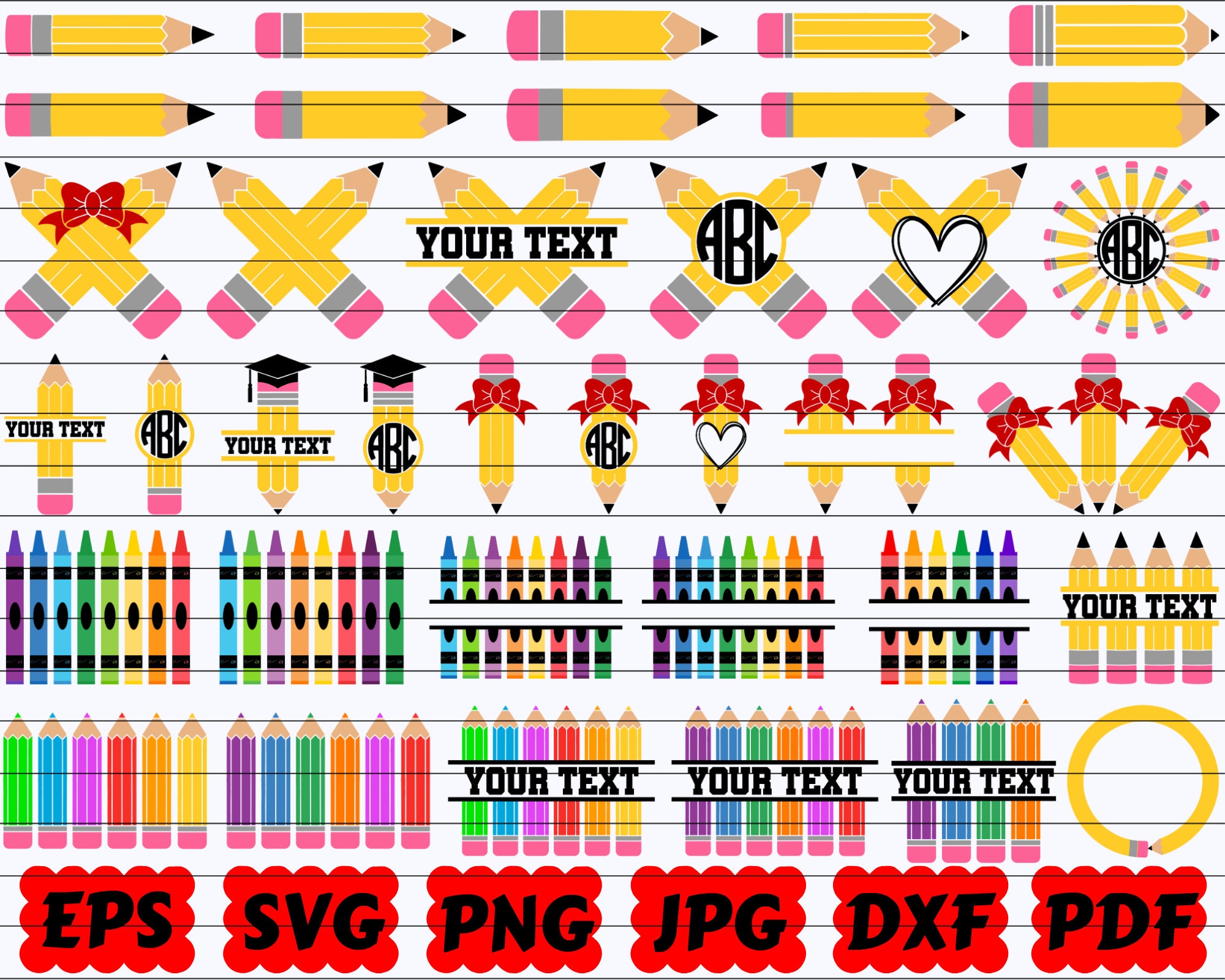 Pencil SVG | Crayon SVG | School Pencil SVG | Pencil Cut File | Pencil Clipart | Pencil Design Svg | Pencil Monogram | Pencil Name Svg | Png