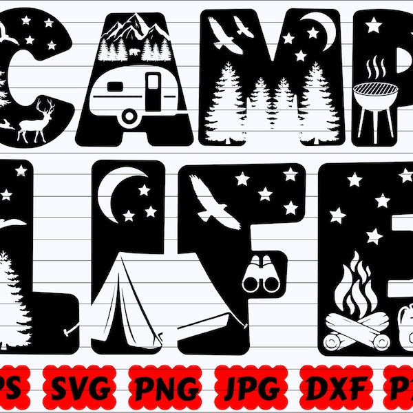 Camp Life SVG | Camping Life SVG | Camping SVG | Camp Life Cut File | Camping Design Svg | Leven Svg | Camping shirt | Camp Clipart | Kamp Png