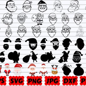 Santa SVG | Santa Claus SVG | Christmas Santa SVG | Santa Face Svg | Santa Head Svg | Vintage Santa Claus Svg | Santa Cut Files | Clipart