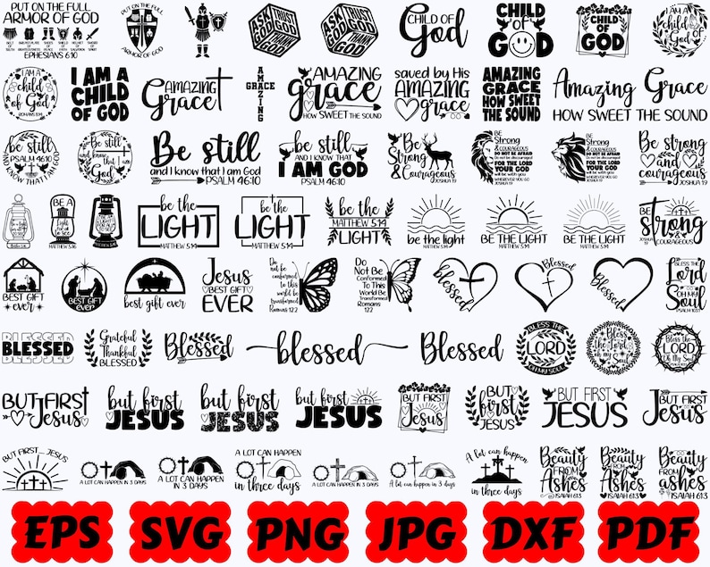 Religious SVG | Christian SVG | Jesus SVG | Bible Svg | God Svg | Faith Svg | Cut Files for Cricut & Silhouette | Svg Eps Dxf Png Jpg Pdf image 2