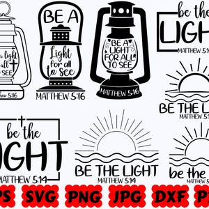 Be A Light SVG | Religious SVG | Christian SVG | Jesus Svg | Cut Files for Cricut & Silhouette | Svg Eps Dxf Png Jpg Pdf | Commercial Use