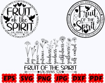 Fruit Of The Spirit SVG | Religious SVG | Christian SVG | Jesus Svg | Cut Files for Cricut & Silhouette | Svg Eps Dxf Png Jpg Pdf
