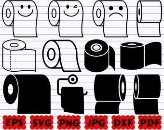 Toilet Paper SVG | Toilet Paper Silhouette | Toilet Paper Cut File | Toilet SVG | Paper SVG | Toilet Roll Svg | Toilet Paper Roll Svg | Png