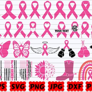 Cancer Ribbon SVG | Pink Ribbon SVG | Awareness Ribbon SVG | Ribbon Svg | Survivor Ribbon Svg | Cancer Silhouette | Cancer Cut File |Clipart