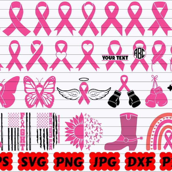 Cancer Ribbon SVG | Pink Ribbon SVG | Awareness Ribbon SVG | Ribbon Svg | Survivor Ribbon Svg | Cancer Silhouette | Cancer Cut File |Clipart