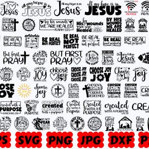 Religious SVG | Christian SVG | Jesus SVG | Bible Svg | God Svg | Faith Svg | Cut Files for Cricut & Silhouette | Svg Eps Dxf Png Jpg Pdf image 3
