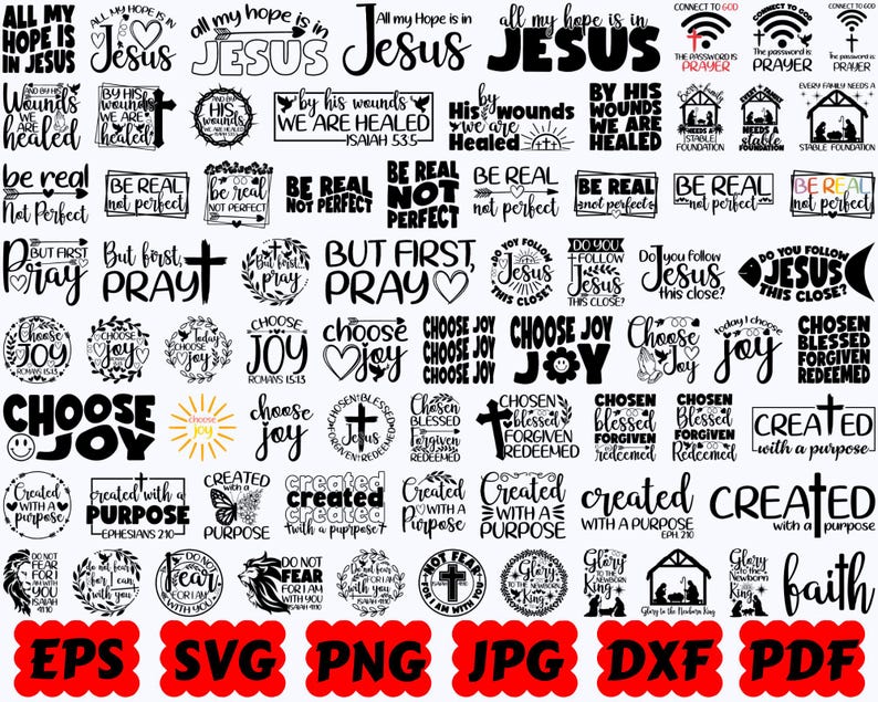 Religious SVG | Christian SVG | Jesus SVG | Bible Svg | God Svg | Faith Svg | Cut Files for Cricut & Silhouette | Svg Eps Dxf Png Jpg Pdf image 3