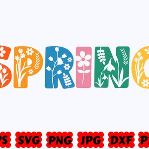 Spring Design SVG | Spring SVG | Hello Spring SVG | Cut Files for Cricut & Silhouette | Svg Eps Dxf Png Jpg Pdf | Commercial Use