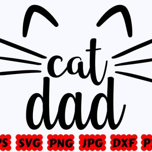 Papa chat SVG | Chat SVG | Papa SVG | Animaux Svg | Animaux de compagnie | Fichiers de découpe pour Cricut & Silhouette | Svg Eps Dxf Png Jpg Pdf | Utilisation commerciale
