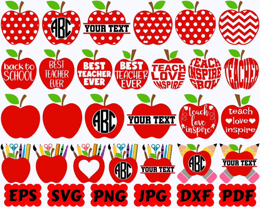 Apple SVG | School Apple SVG | School SVG | Back to School Svg | Cut ...