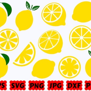 Lemon SVG | Kitchen SVG | Baking SVG | Cooking Svg | Cut Files for Cricut & Silhouette | Svg Eps Dxf Png Jpg Pdf | Commercial Use