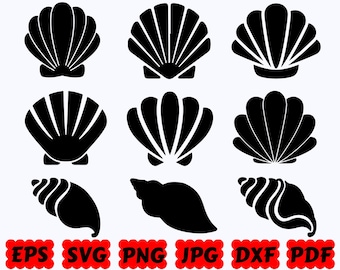 Zeeschelp-SVG | Oceaan-svg | Zee-svg | Shell-svg | Strand-svg | Bestanden knippen voor Cricut & Silhouette | Svg Eps Dxf Png Jpg Pdf | Commercieel gebruik