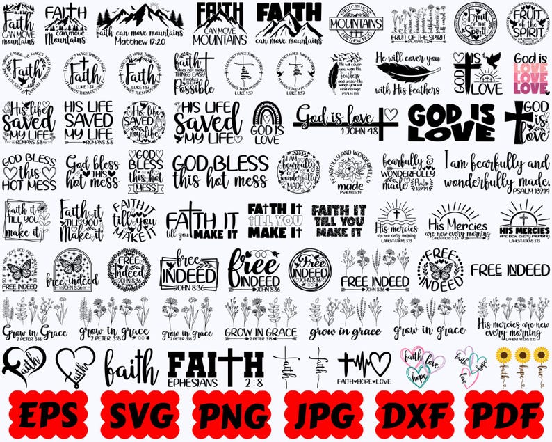 Religious SVG | Christian SVG | Jesus SVG | Bible Svg | God Svg | Faith Svg | Cut Files for Cricut & Silhouette | Svg Eps Dxf Png Jpg Pdf image 4