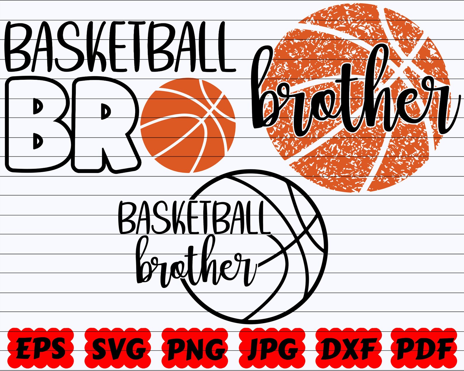 Basketball brother svg basketball bro svg basketball  etsy