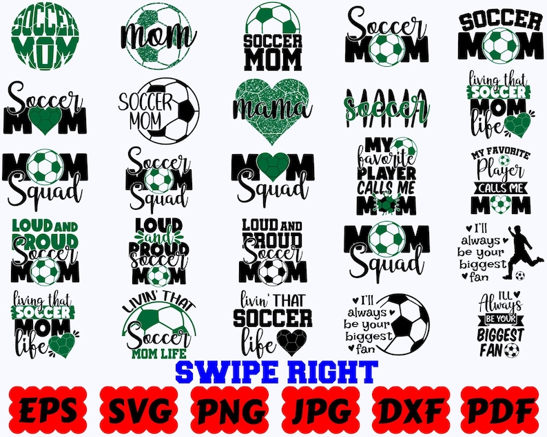 Sport Mama SVG | Sport SVG | Mama SVG | Schnittdateien für Cricut & Silhouette | Zitat | Spruch | Hemd | Svg Eps Dxf Png Jpg Pdf | Kommerzielle Nutzung Bild 6
