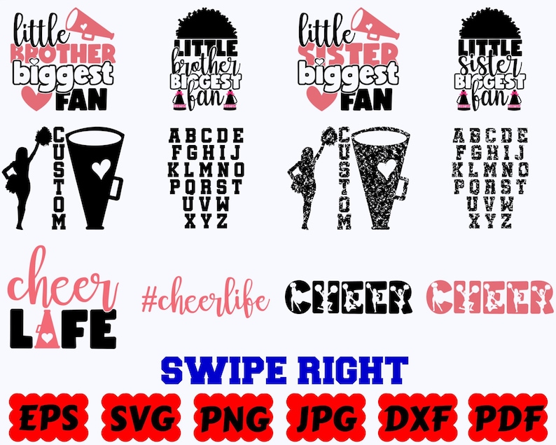 Cheer SVG | Cheerleader SVG | Cheer Mom SVG | Cheerleading Svg | Cheer Life Svg | Sport Svg | Cut Files for Cricut | Svg Eps Dxf Png Jpg image 7