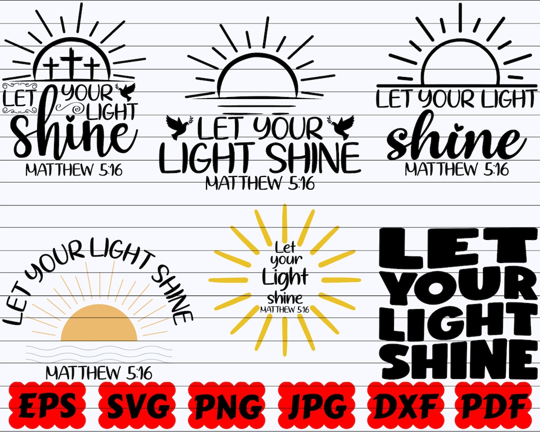 Buy Let Your Light Shine SVG | Religious SVG | Christian SVG | Jesus ...