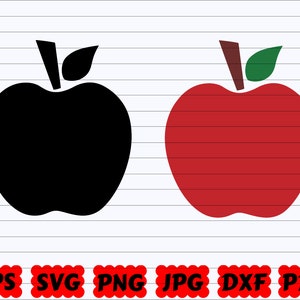 Apple SVG | Apple Silhouette SVG | Apple Cut File | Apple Clipart | Apple Designs SVG | Apple Vector Svg | Teacher Apple Svg | Teacher Svg