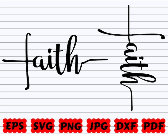 Faith SVG | Faith Cut File | Faith Design SVG | Faith Cross Script Svg | Faith Cross Svg | Christian Cut File | Jesus Svg | Religious Design
