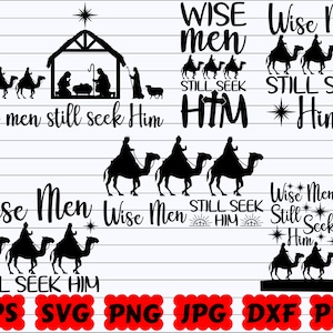 I Re Magi Lo Cercano Ancora SVG / Religioso SVG / Cristiano SVG / Gesù Svg / Fede Svg / Dio Svg / Bibbia Svg / Scrittura Svg / Versetto della Bibbia Svg