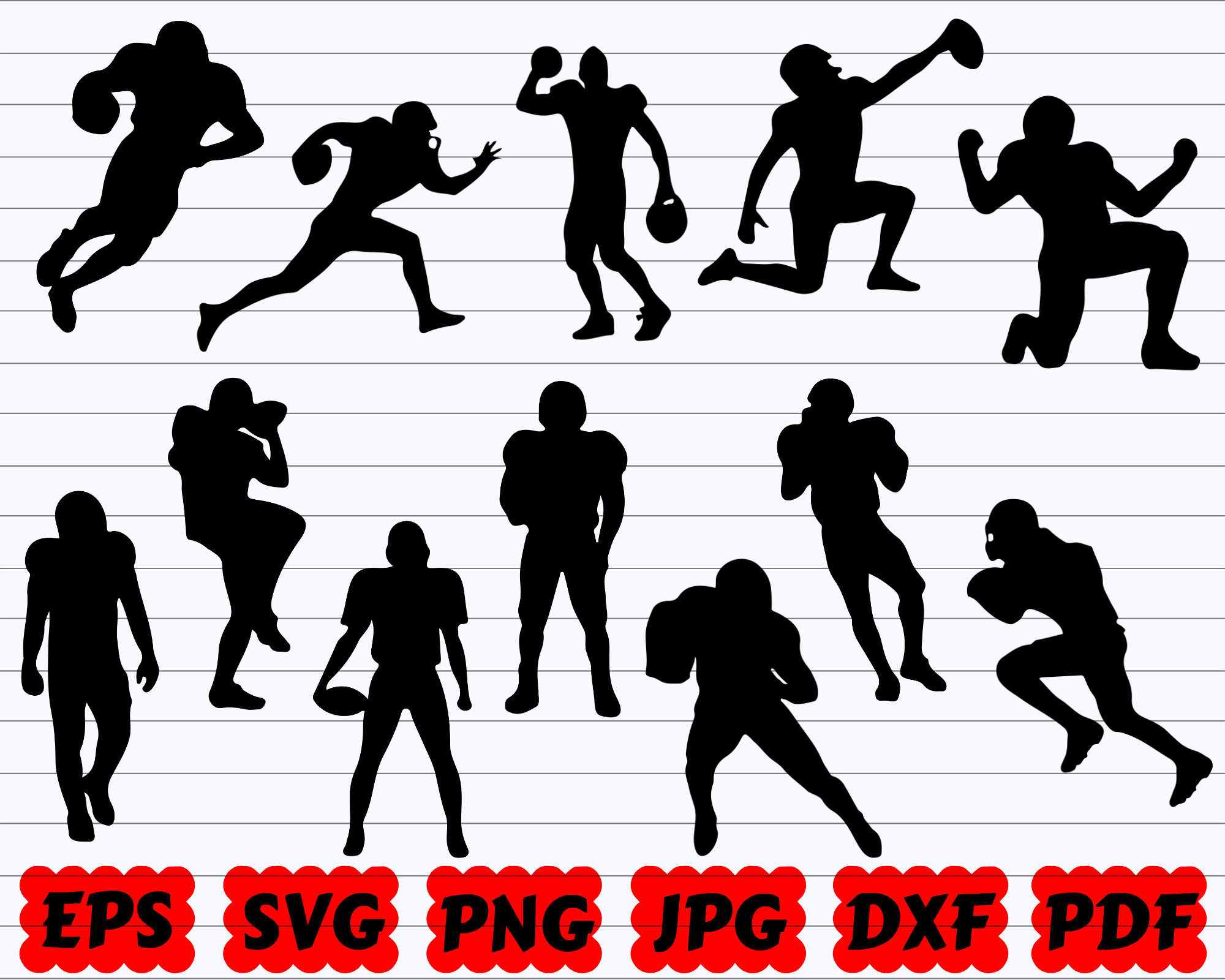 Football Player Back Silhouette SVG