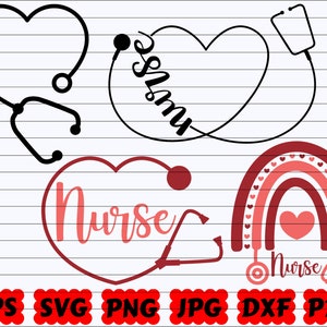 Nurse Stethoscope SVG | Nurse Heart SVG | Nurse Life SVG | Stethoscope Svg | Nurse Cut File | Nurse Shirt | Nurse Design Svg | Nurse Clipart