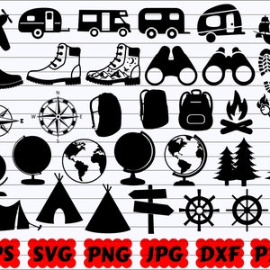 Reisen Silhouette | Reisen SVG | Abenteuer SVG | Abenteuer Silhouette | Reisen Cut-Datei | Wohnwagenanhänger | Urlaub Clipart | Urlaub svg