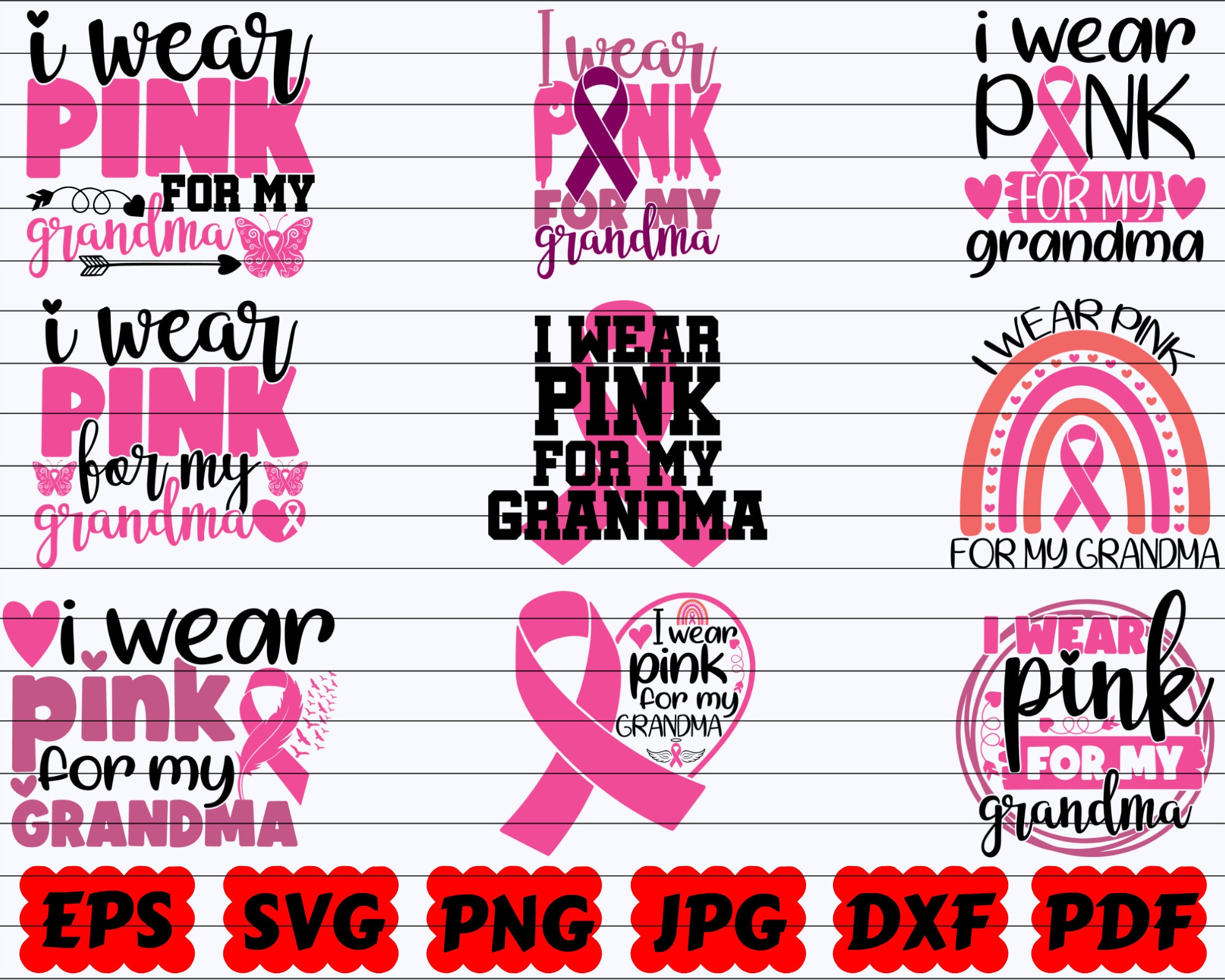 I Wear Pink for My Family SVG I Wear Pink for My Mom SVG - Etsy