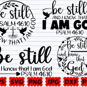 Be Still And I Know That I Am God SVG | Be Still SVG | I Am God SVG | God Svg | Religious Svg | Christian Svg | Jesus Svg | Faith Svg | Png