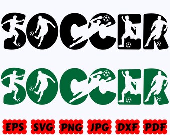Soccer Design SVG | Soccer SVG | Sport SVG | Cut Files for Cricut & Silhouette | Svg Eps Dxf Png Jpg Pdf | Commercial Use