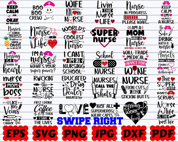 Download 100 Nurse Svg Nurse Svg Bundle Nursing Svg Nurse Cut Etsy