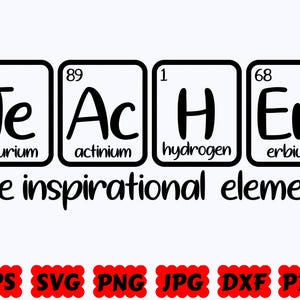 Maestro El Elemento Inspirador SVG / Maestro SVG / Vida Docente SVG / Archivos de Corte para Cricut y Silhouette / Svg Eps Dxf Png Jpg Pdf