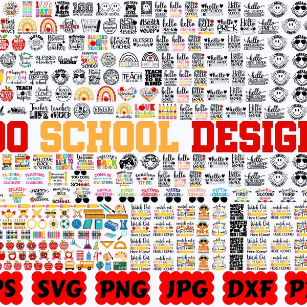 Schule SVG | Zurück zu Schule SVG | Schulbedarf SVG | Lehrer SVG | Cut Datei für Cricut & Silhouette | Kommerzielle Nutzung