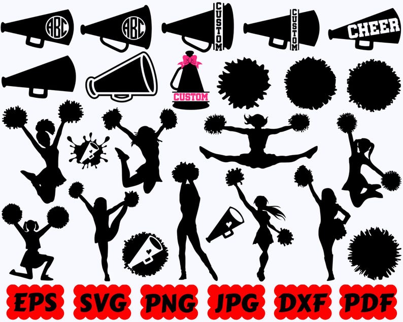 Cheer SVG | Cheerleader SVG | Cheer Mom SVG | Cheerleading Svg | Cheer Life Svg | Sport Svg | Cut Files for Cricut | Svg Eps Dxf Png Jpg image 10