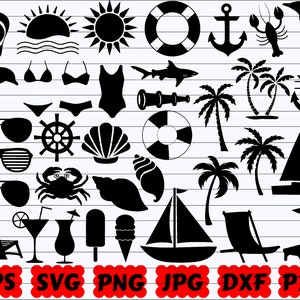 48 Summer SVG Bundle | Summer Silhouette| Beach SVG Bundle| Beach Silhouette| Summer Cut File| Summer Clipart| Beach Cut File| Beach Clipart