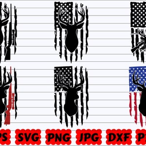 Deer Hunt Flag SVG | Hunting Flag SVG | Deer Head SVG | Deer Hunt Svg | American Flag Svg | Deer Flag Svg | Distressed Flag Svg | Flag Svg